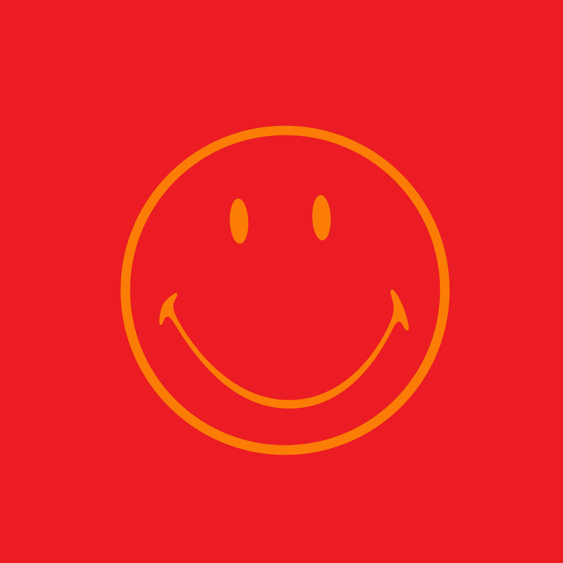 Preppy Smiley Face On Plain Red