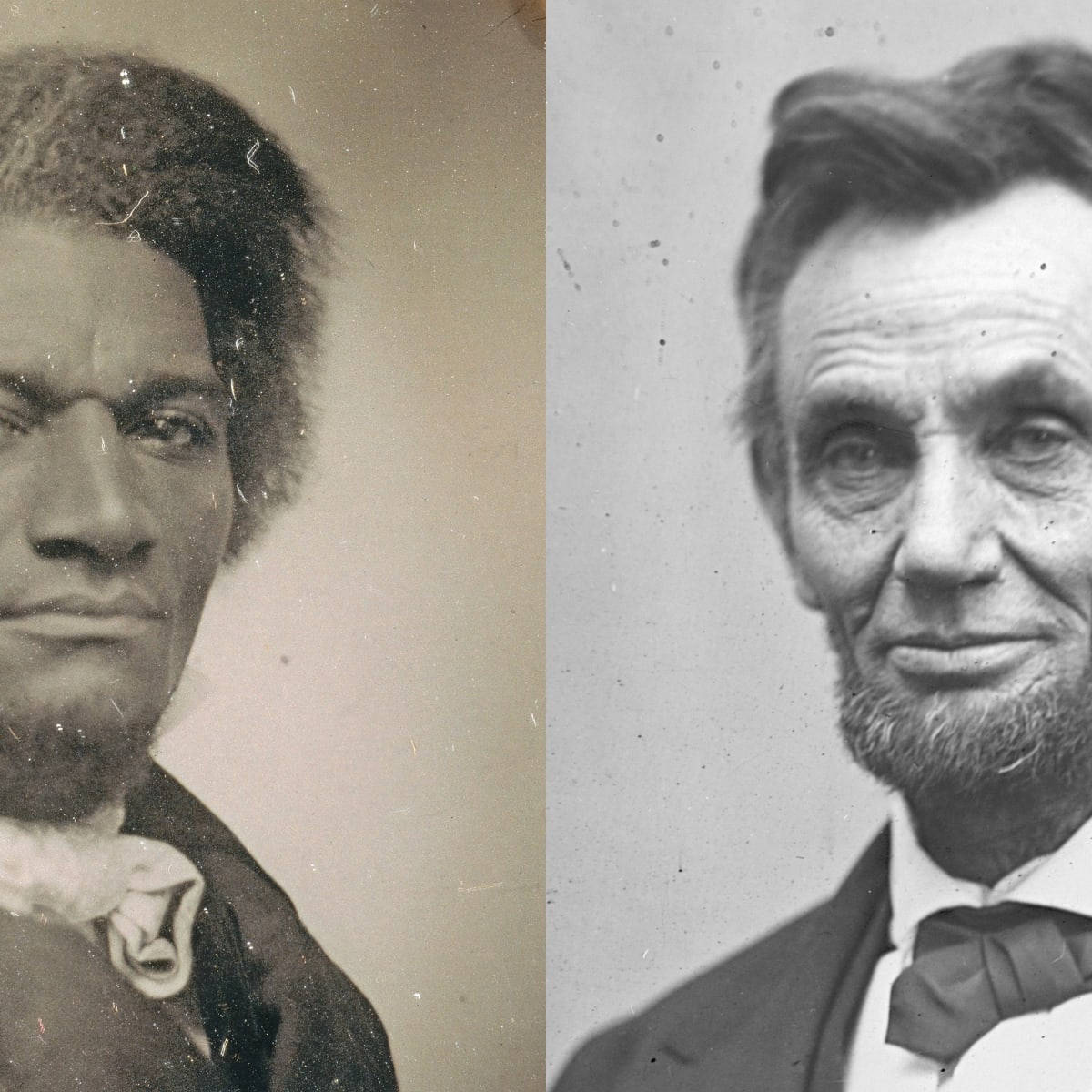 President Abraham Lincoln In Conversation With Frederick Douglass Background