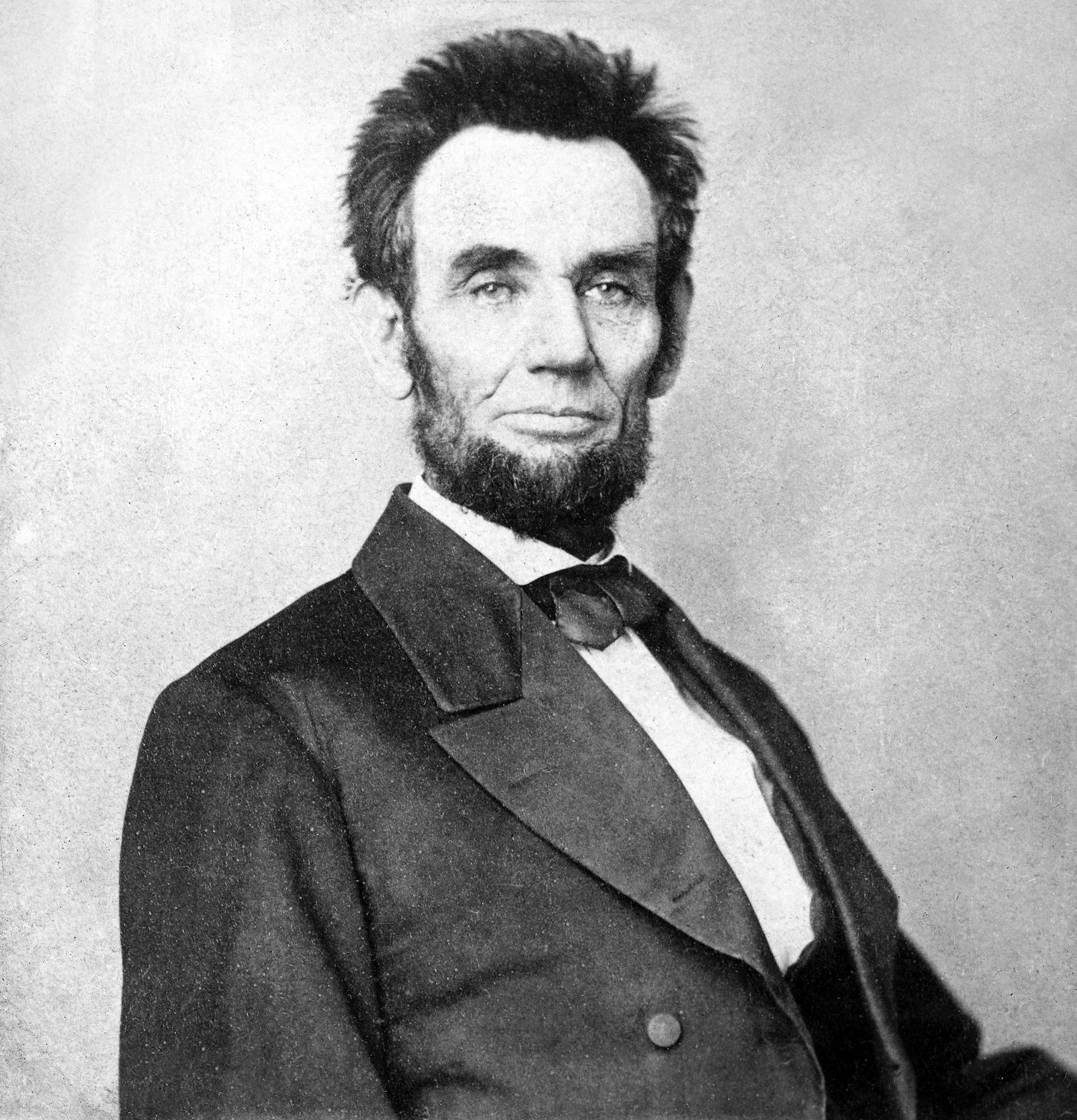 President Abraham Lincoln With A Short Haircut. Background