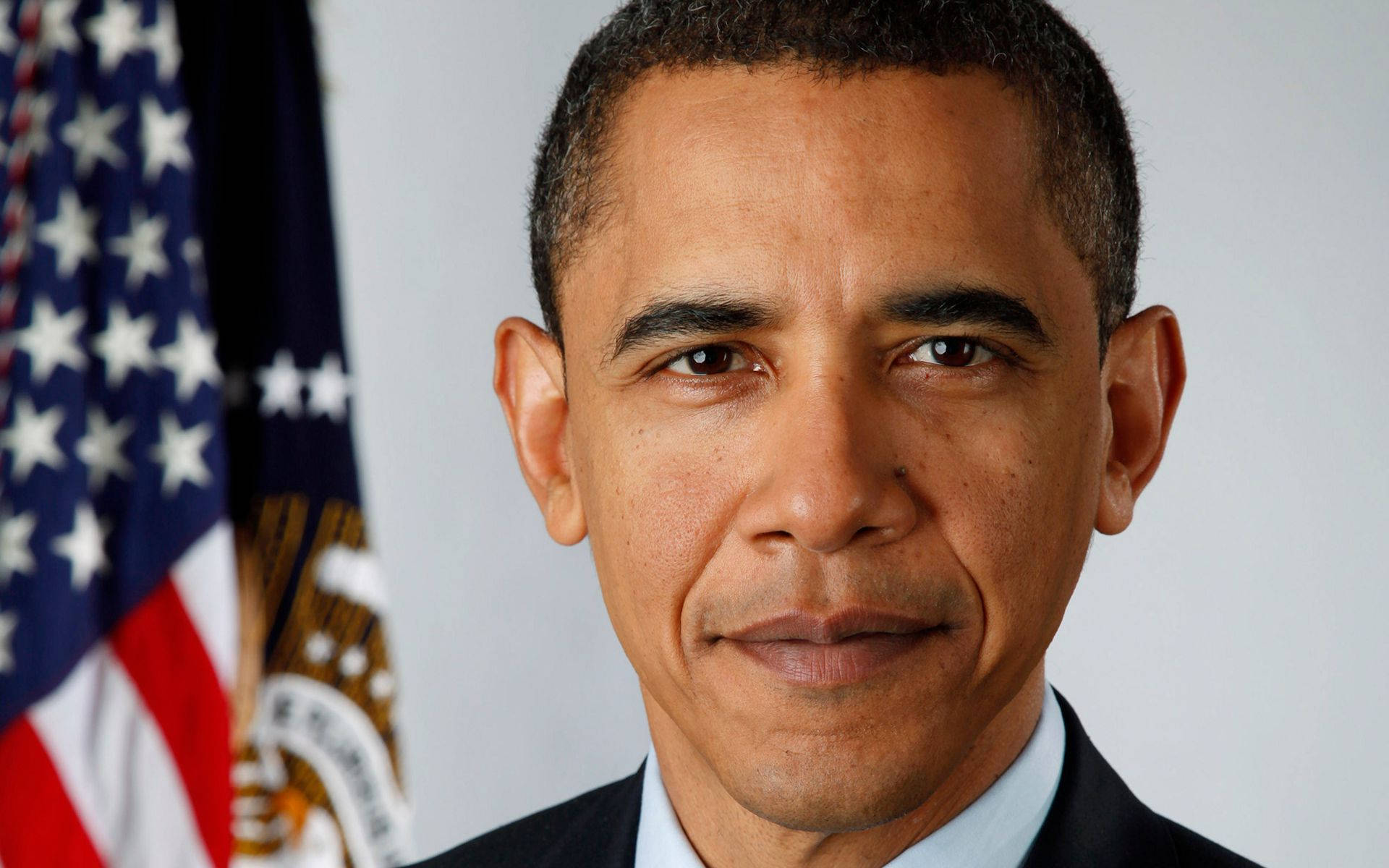 President Barack Obama Close-up Portrait Background