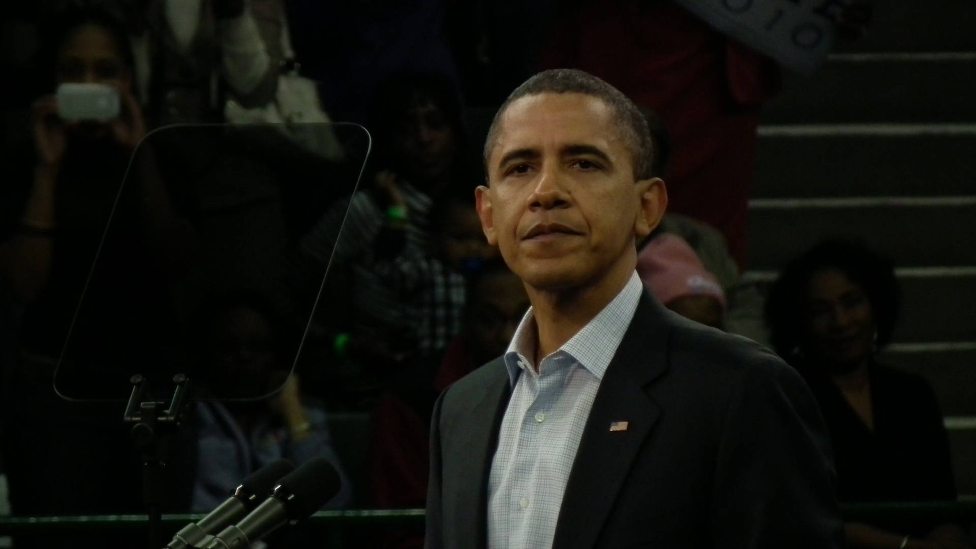 President Barack Obama Delivering Speech Background