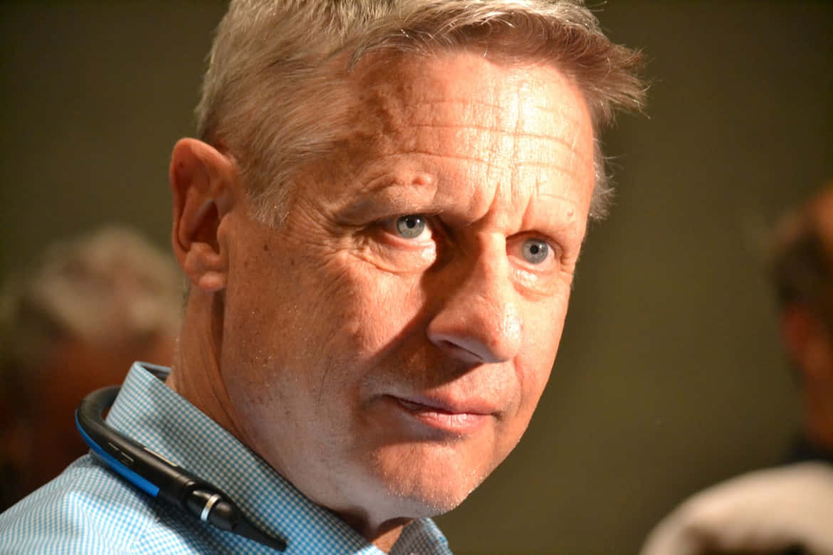 Presidential Candidate Gary Johnson In A Contemplative Moment Background