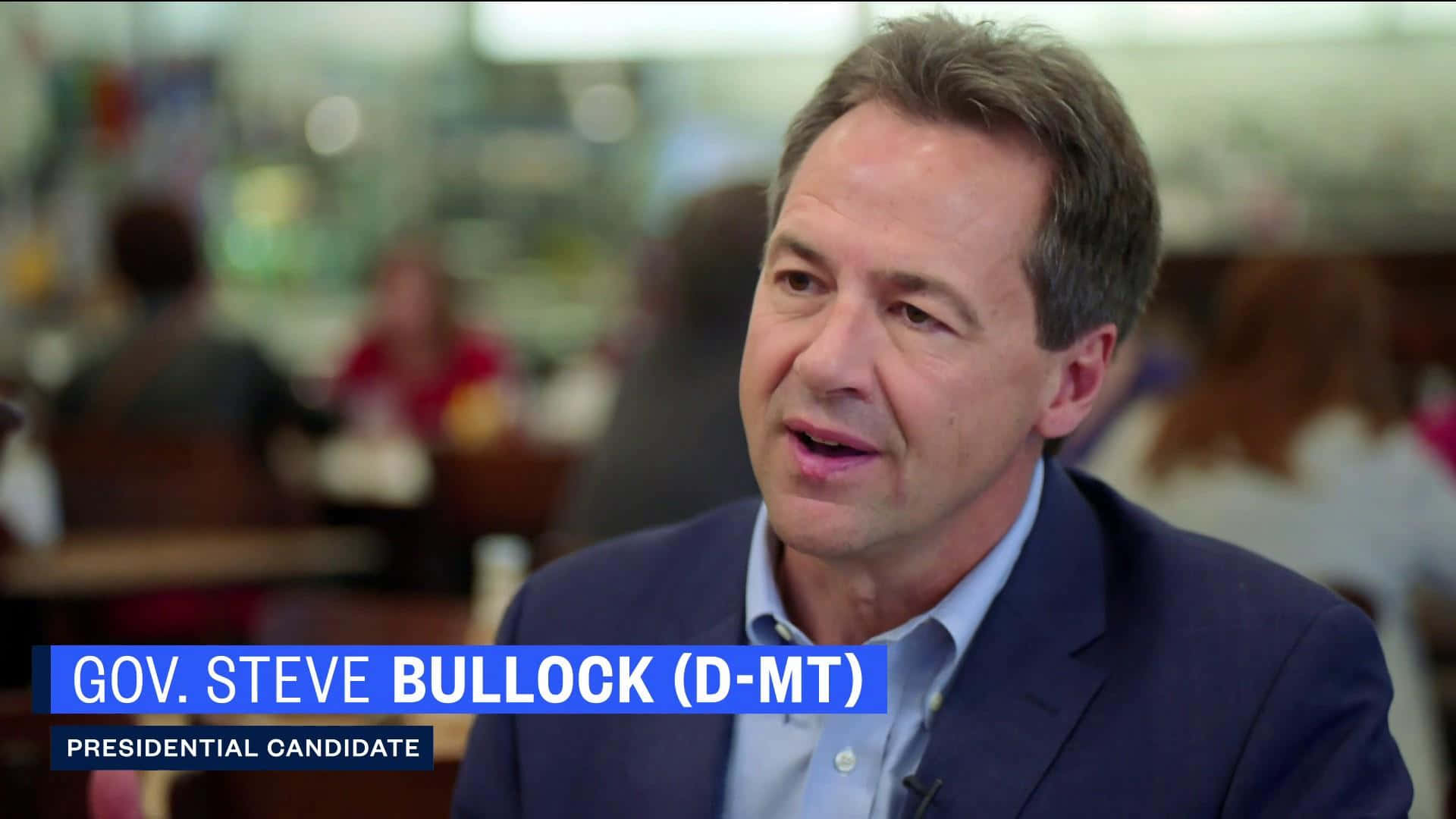 Presidential Candidate Steve Bullock Interview Background