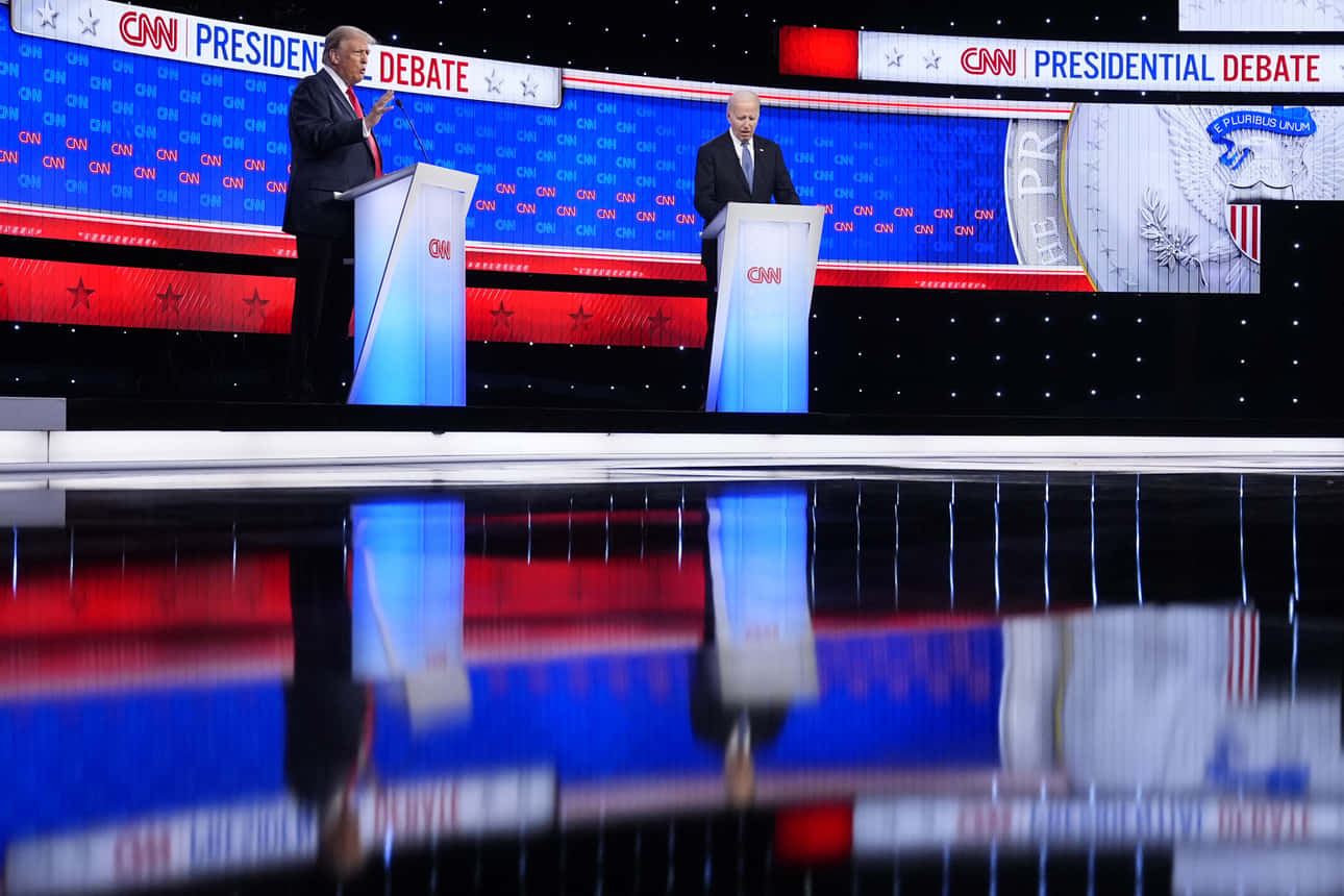 Presidential Debate C N N Stage Background