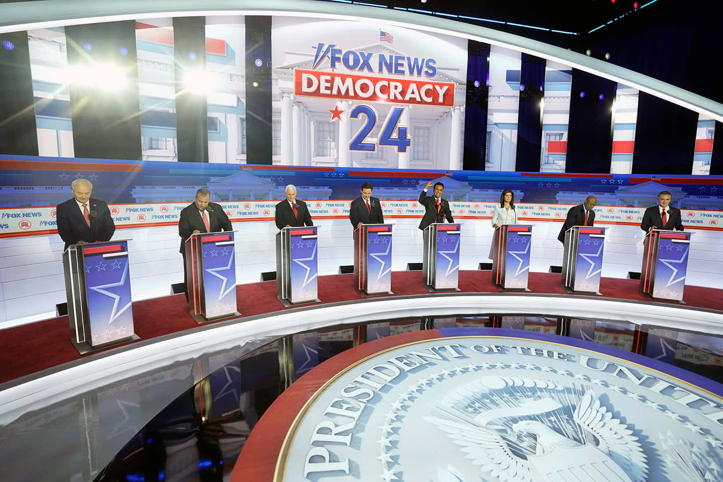 Presidential Debate Stage Background