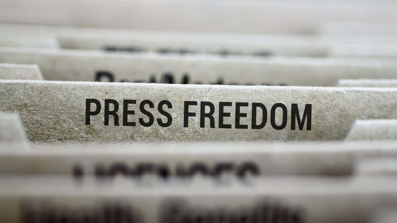 Press Freedom Sign As A Vindictive Symbol Background
