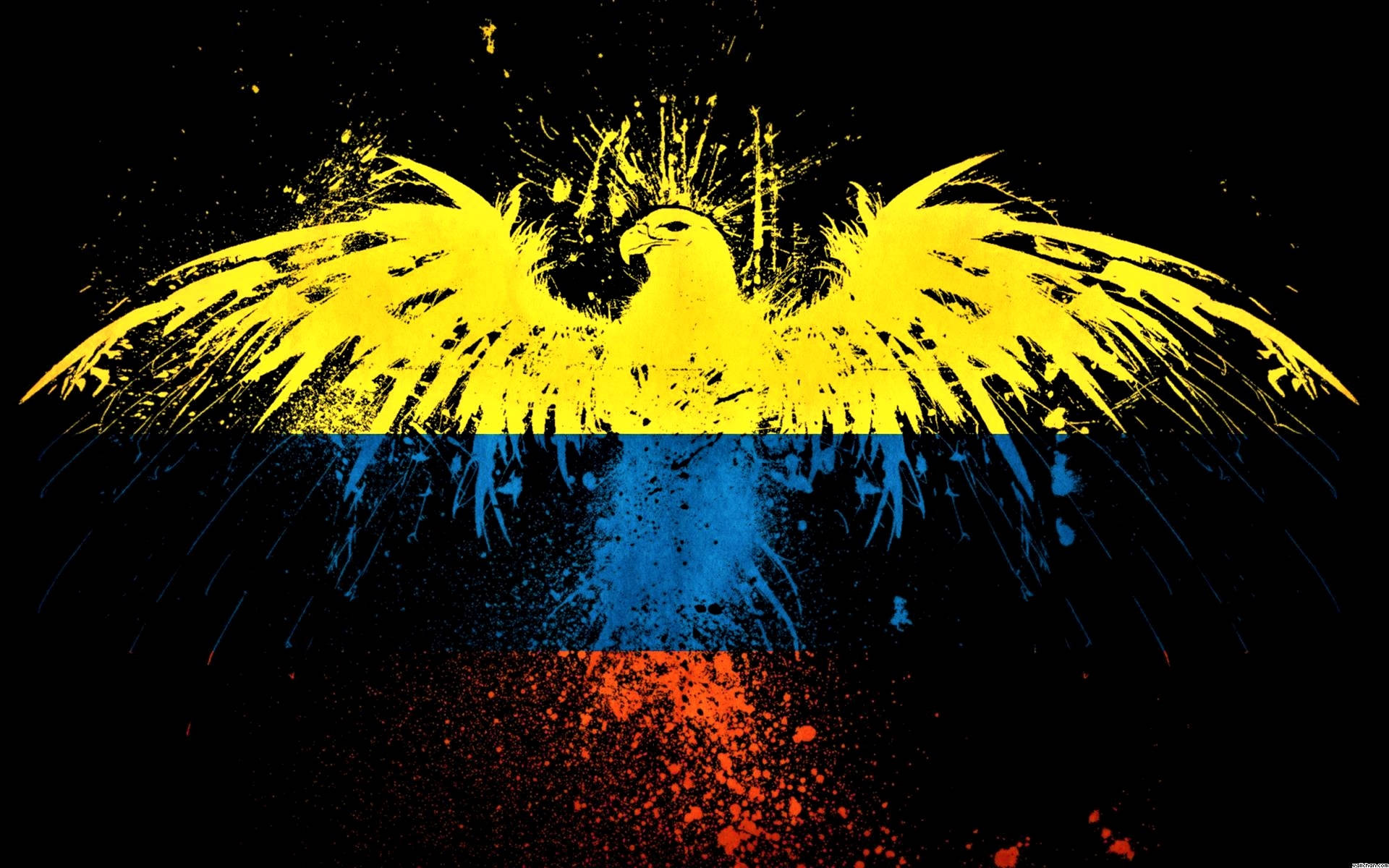 Prestigious Colombian Flag With National Bird Illustration