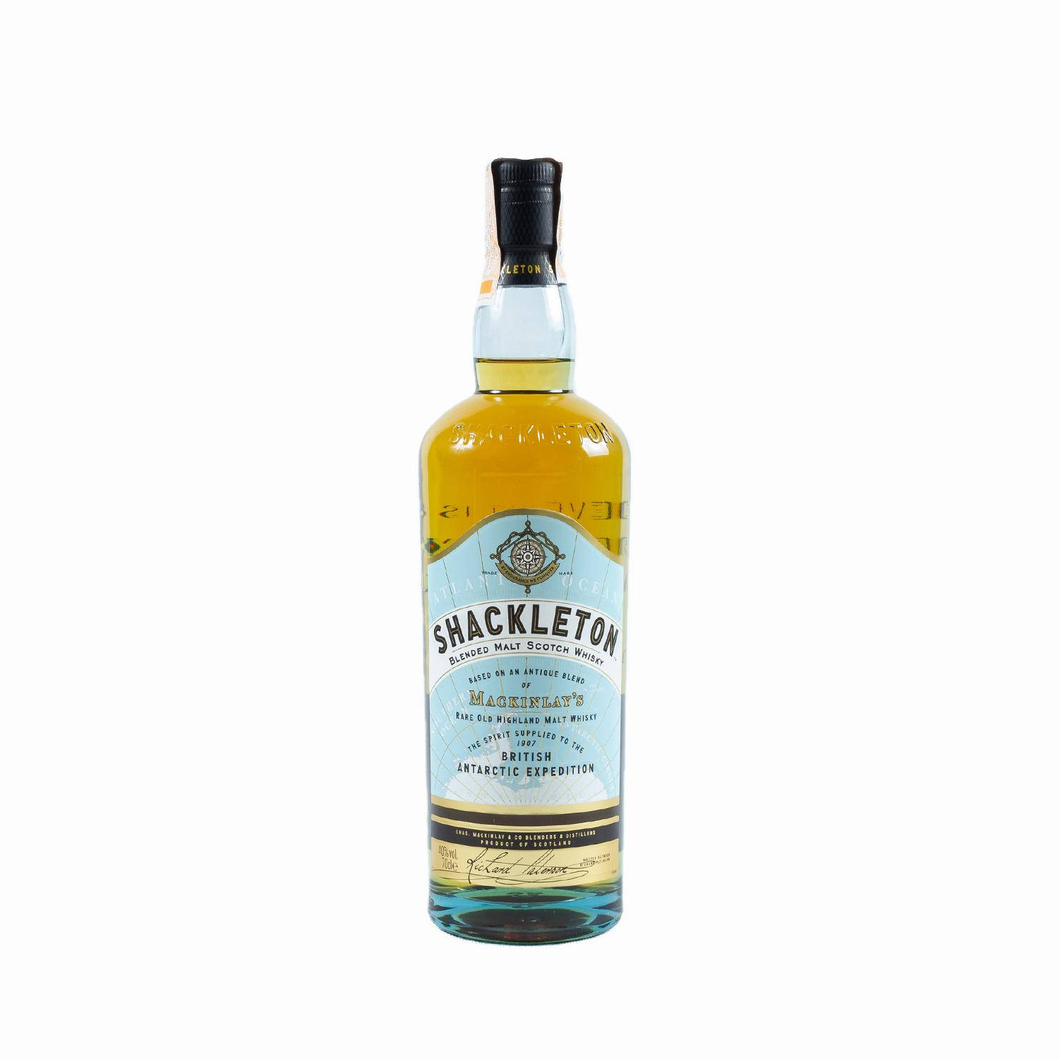 Prestigious Shackleton Whiskey Under Spotlight Background