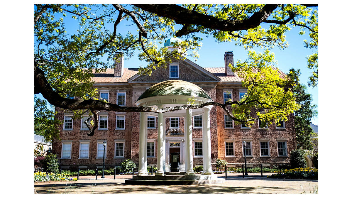 Prestigious University Of North Carolina Classical Architecture Background