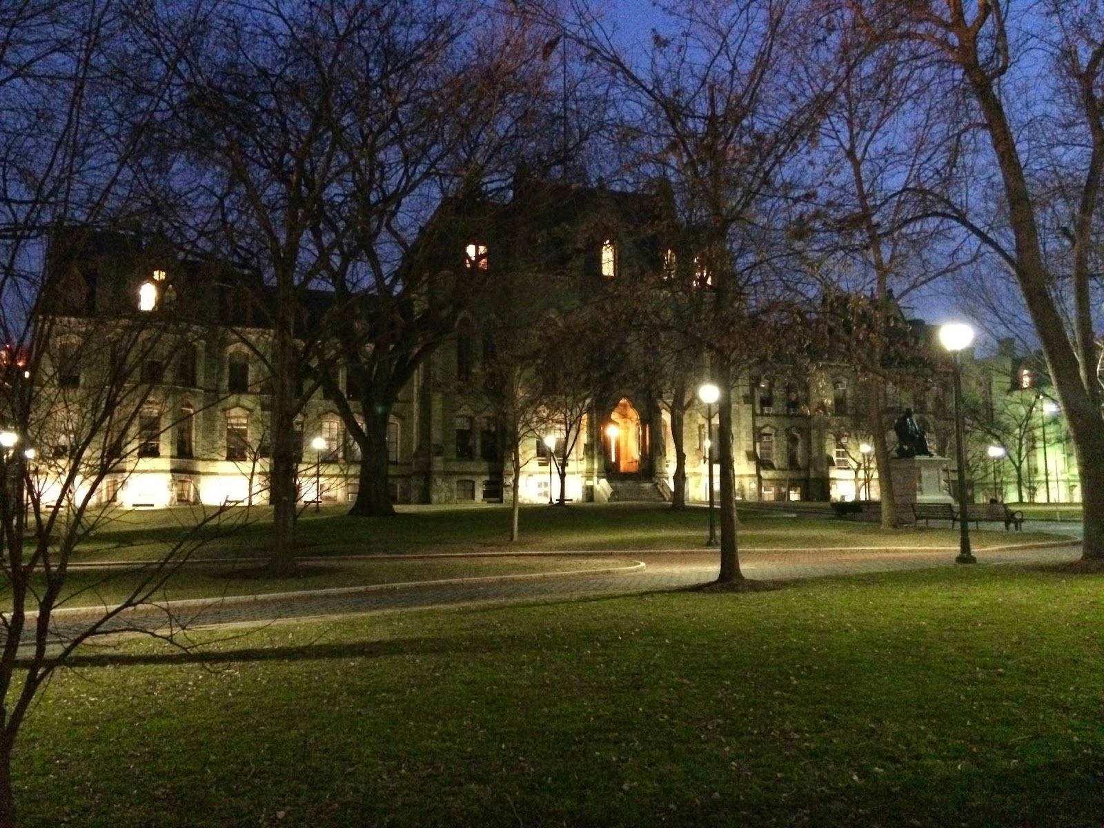 Prestigious University Of Pennsylvania College Hall Building. Background