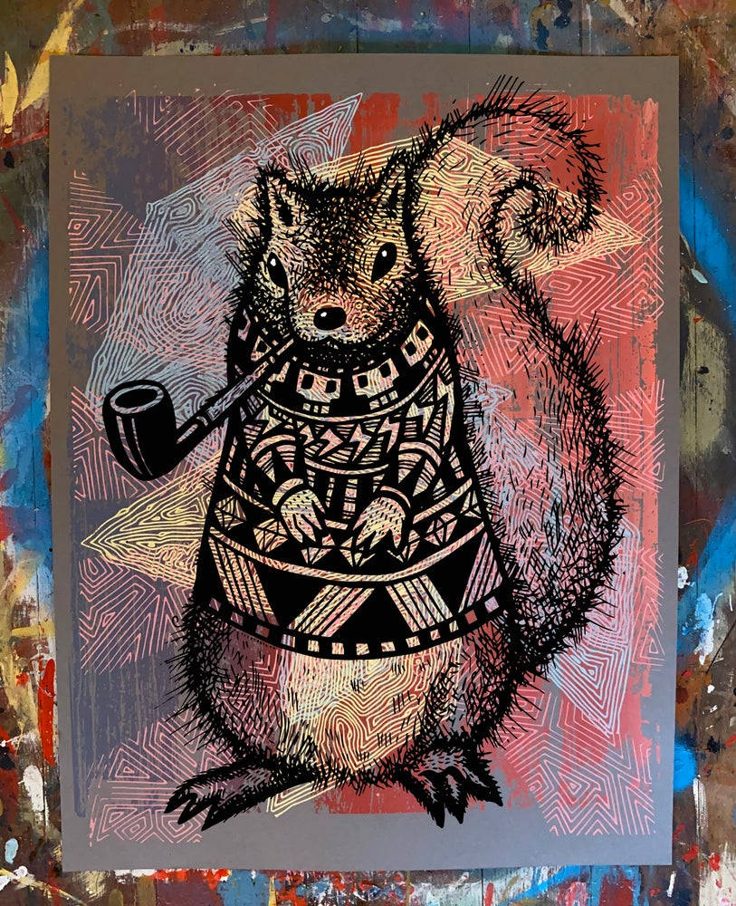 Pretentious Squirrel On Colorful Background Background