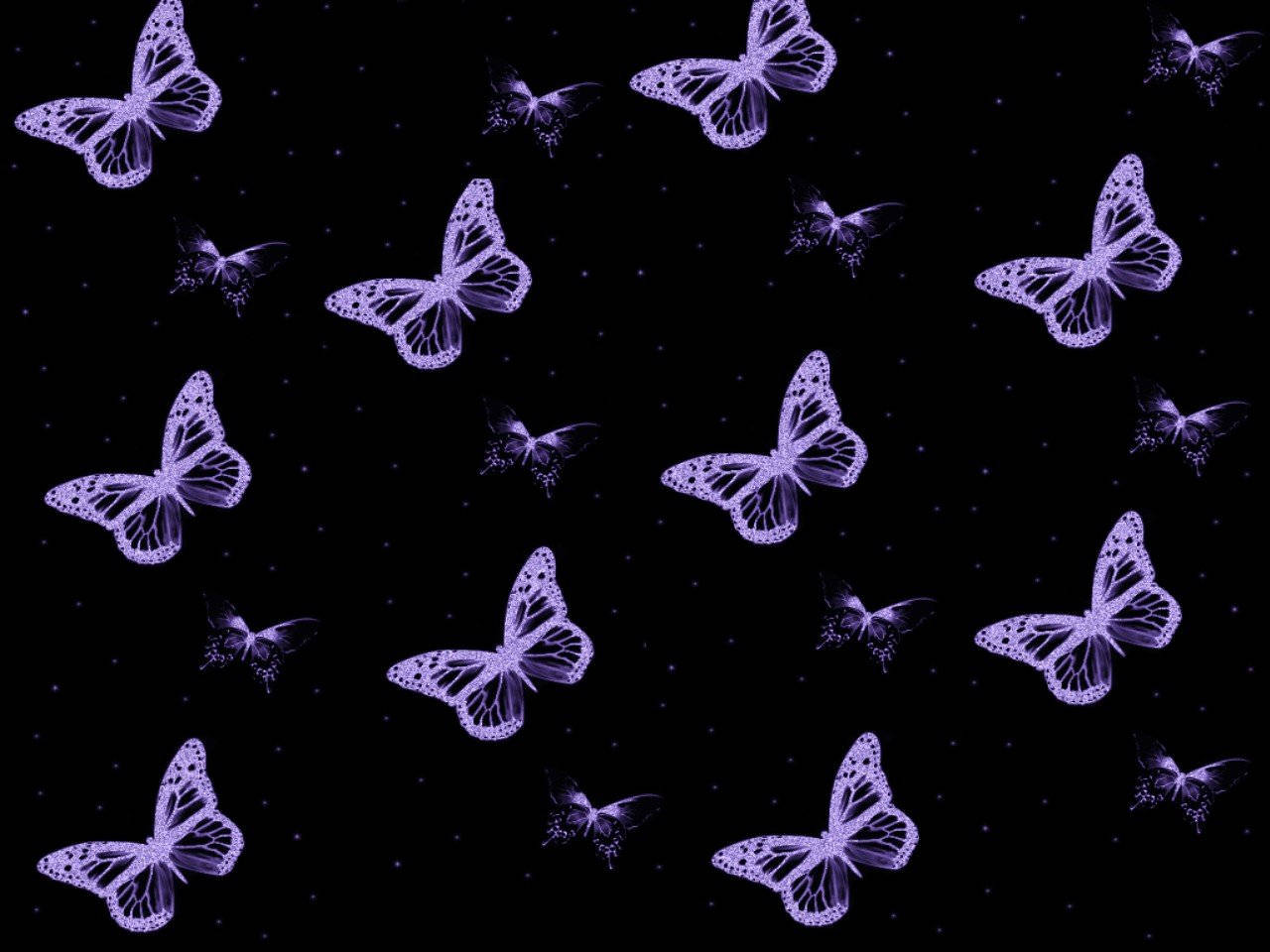 Pretty Aesthetic Purple Butterfly Collage For Computer Background