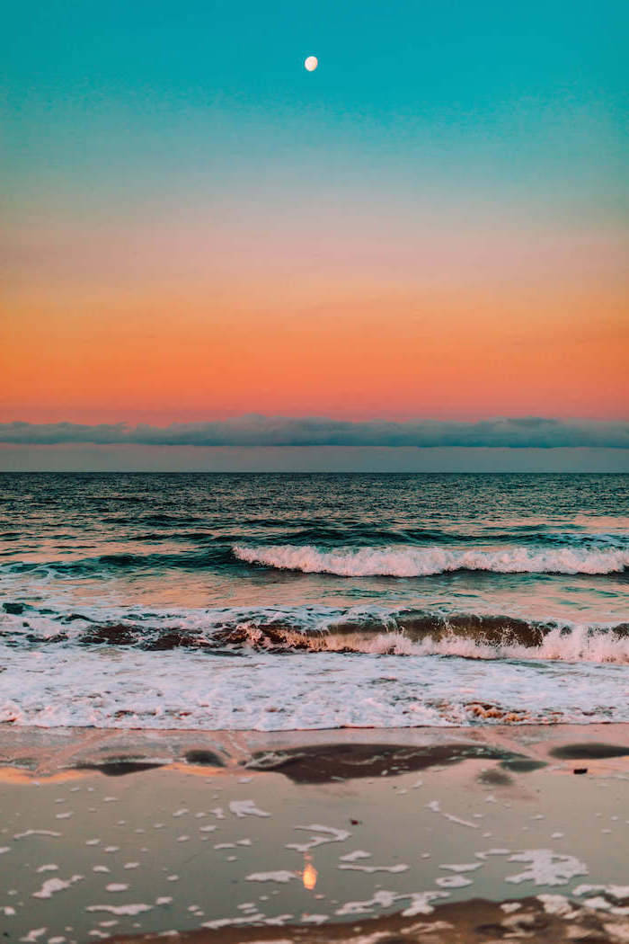 Pretty Aesthetic Sea And Sunset Background