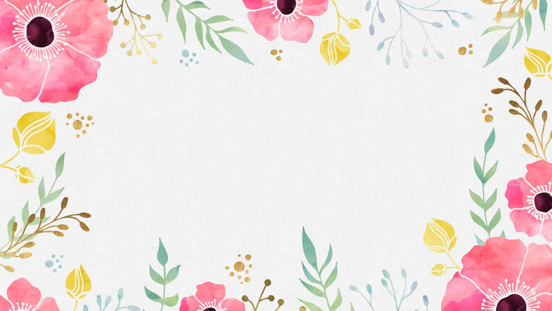 Pretty And Poetic Watercolor Floural Background