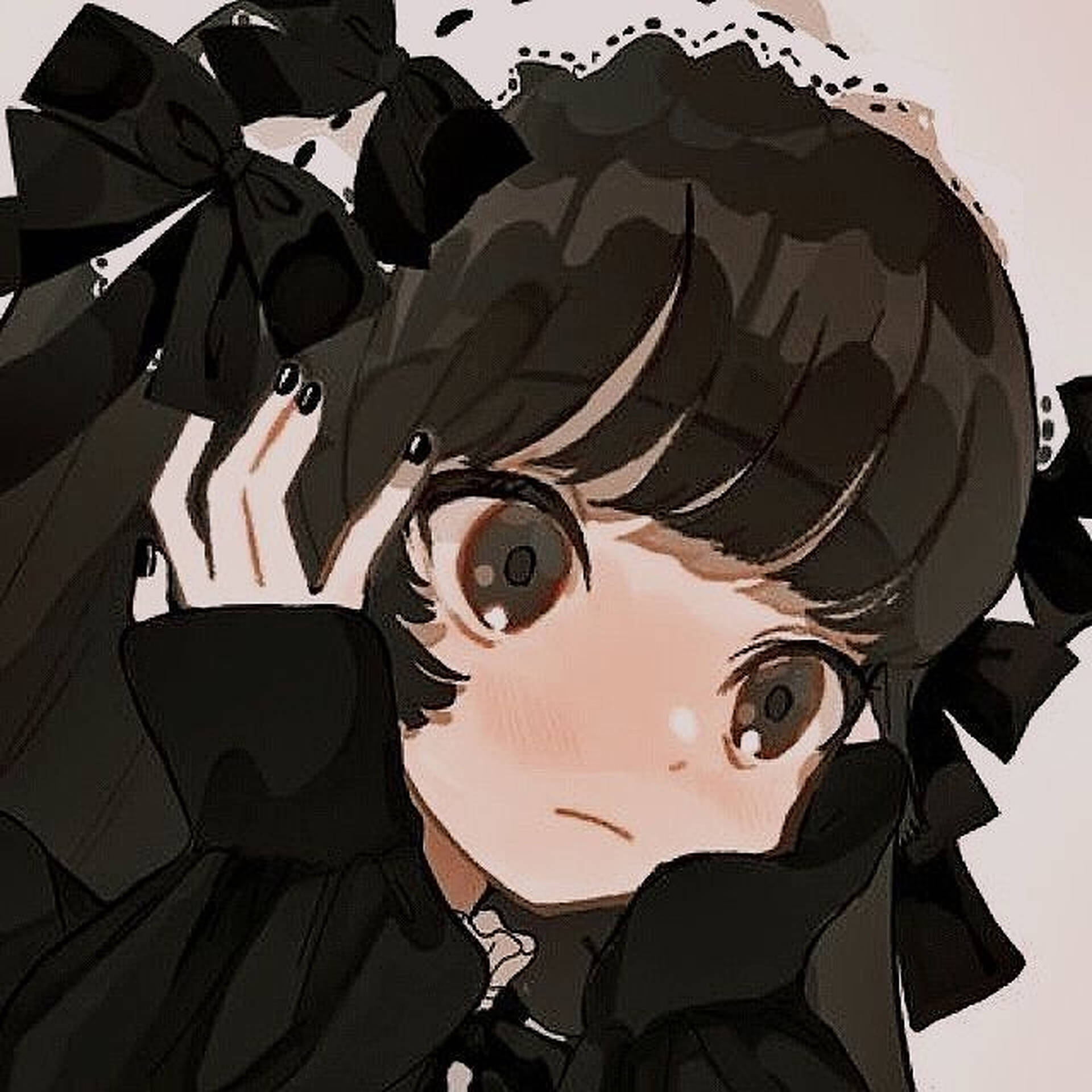 Pretty Anime Girl Emo Pfp Background