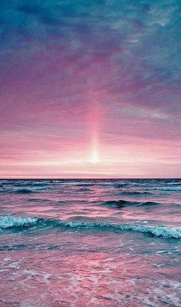 Pretty Background Phone Beach Pink Sunset