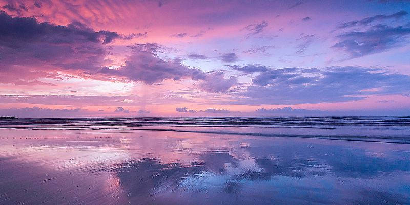 Pretty Background Pink Sunset Lake