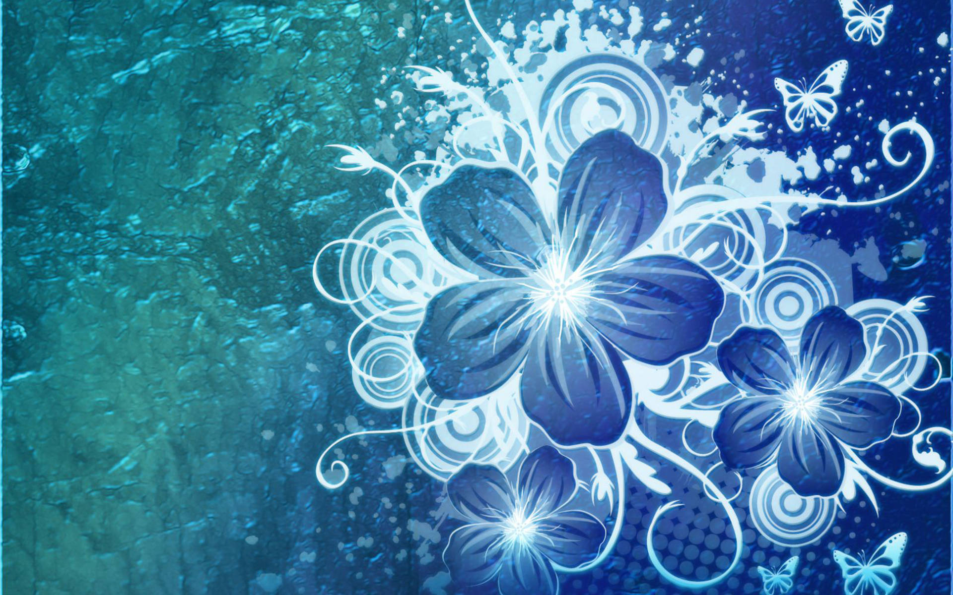 Pretty Blue Flower Art Background