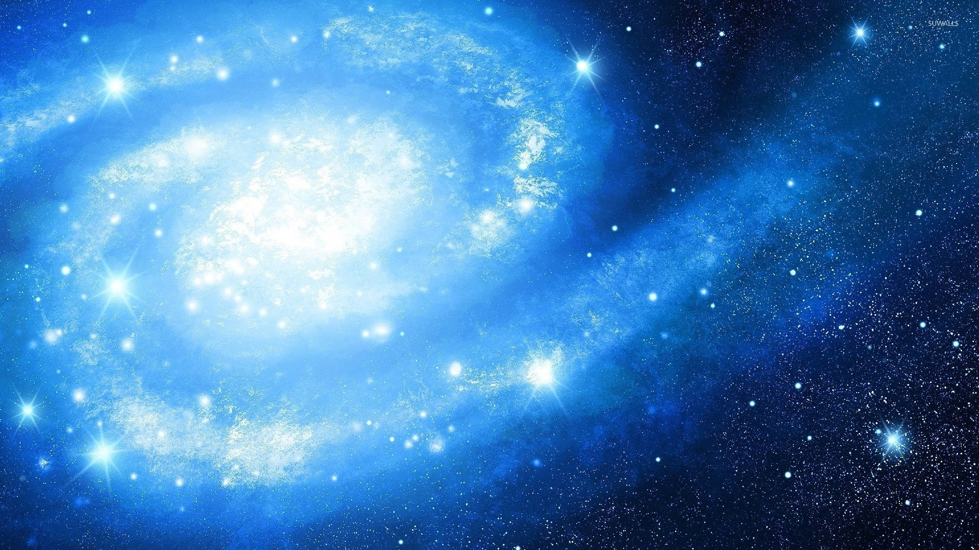 Pretty Blue Milky Way Galaxy Background