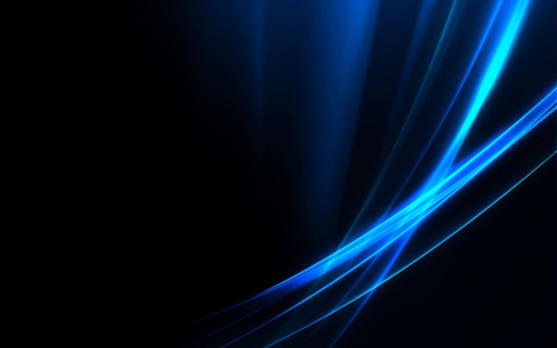 Pretty Blue Neon Light Streaks Background