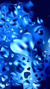 Pretty Blue Patterns Of Heart Background