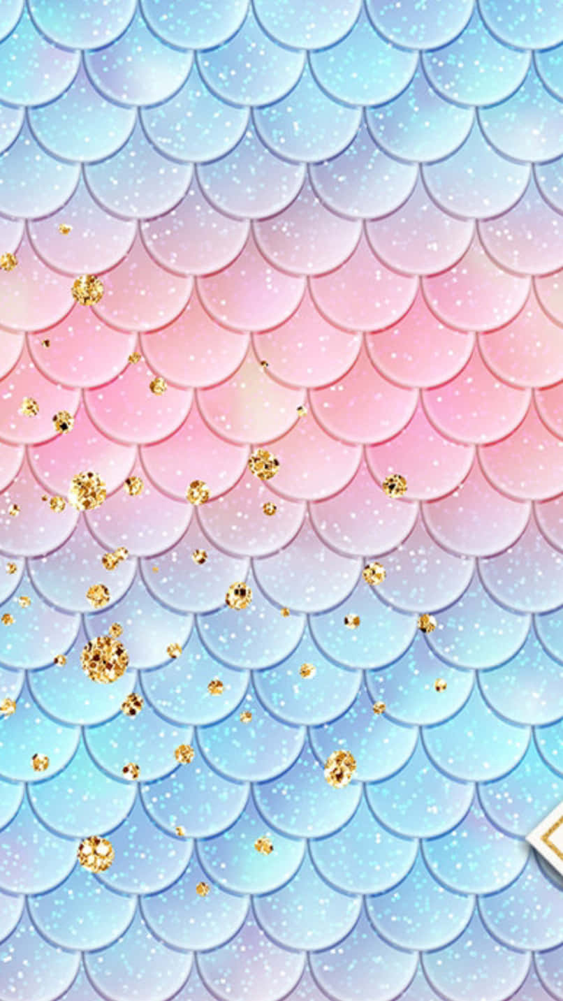 Pretty Cute Mermaid Fin Design Background