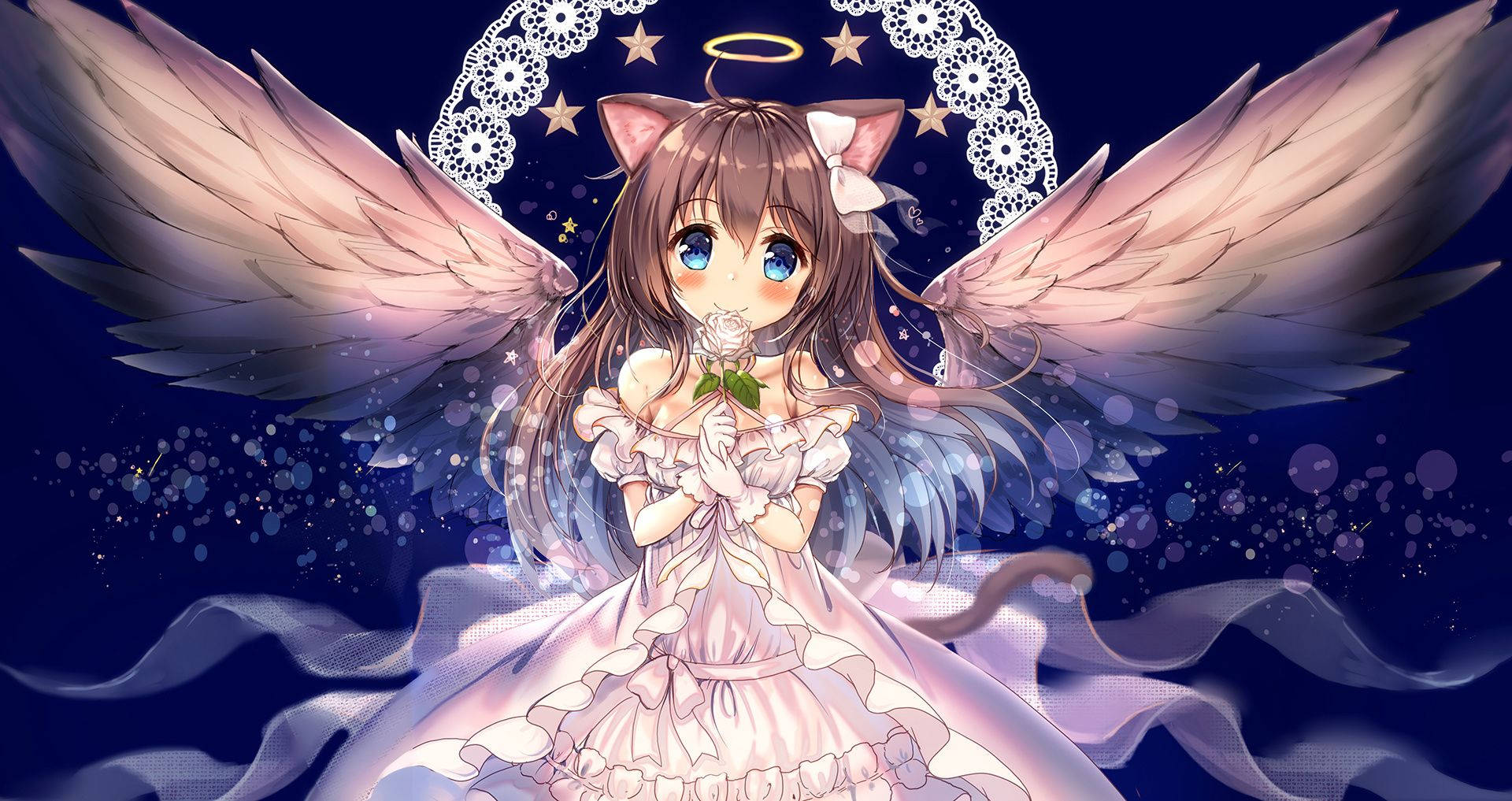 Pretty Desktop Anime Girl Angel Background