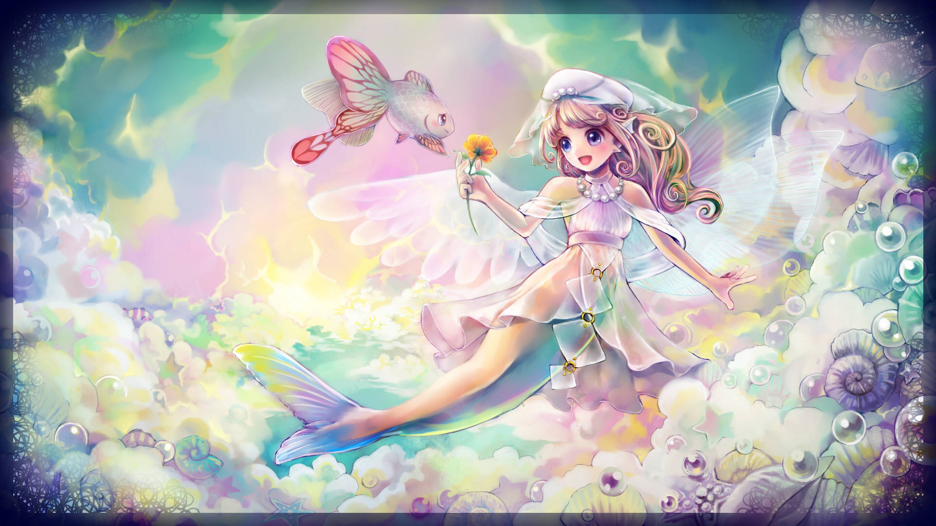 Pretty Desktop Anime Mermaid Background