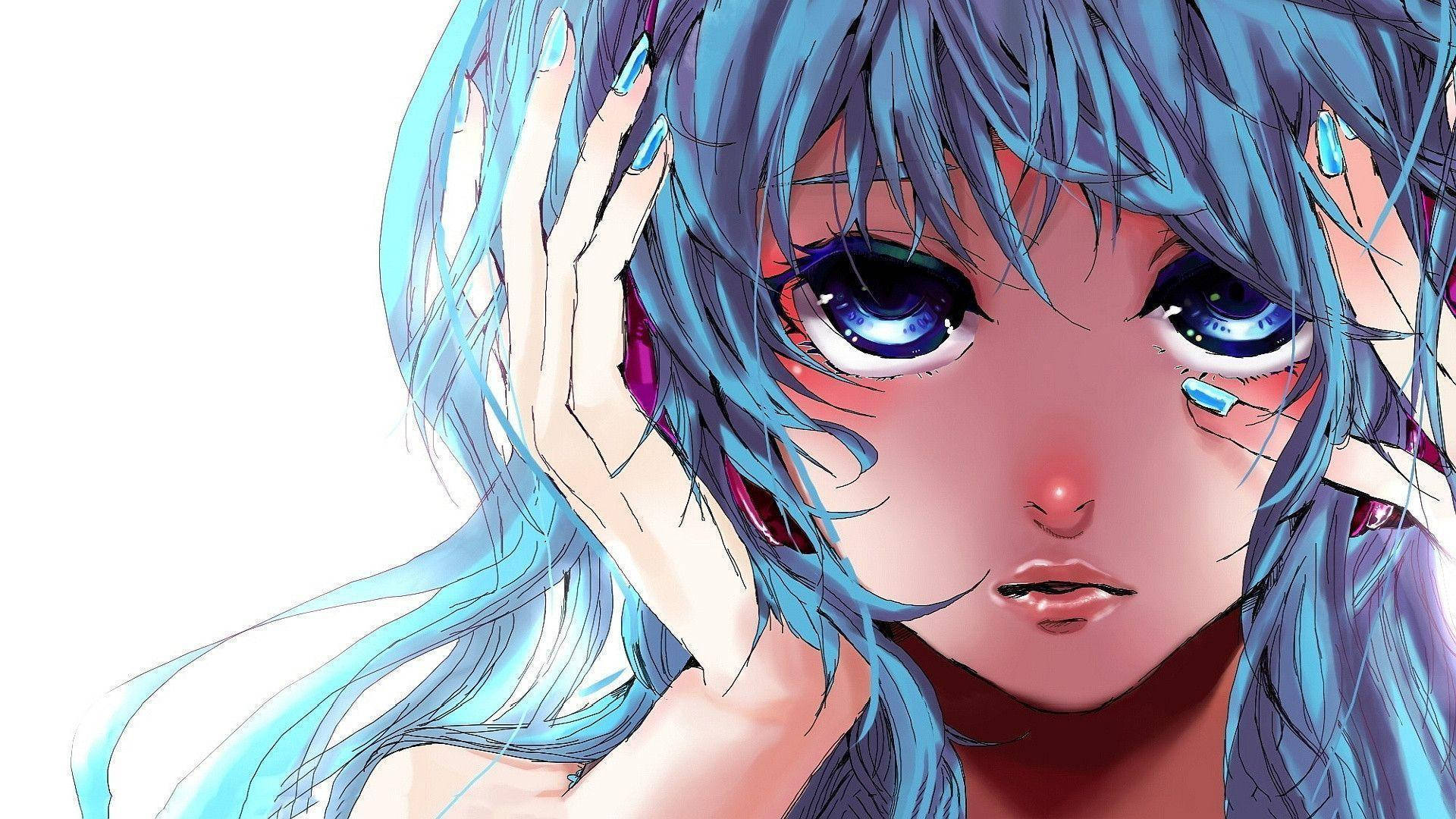 Pretty Desktop Blue Anime Girl
