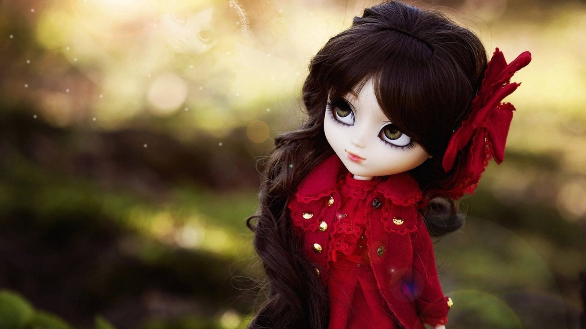 Pretty Doll In Red Coat