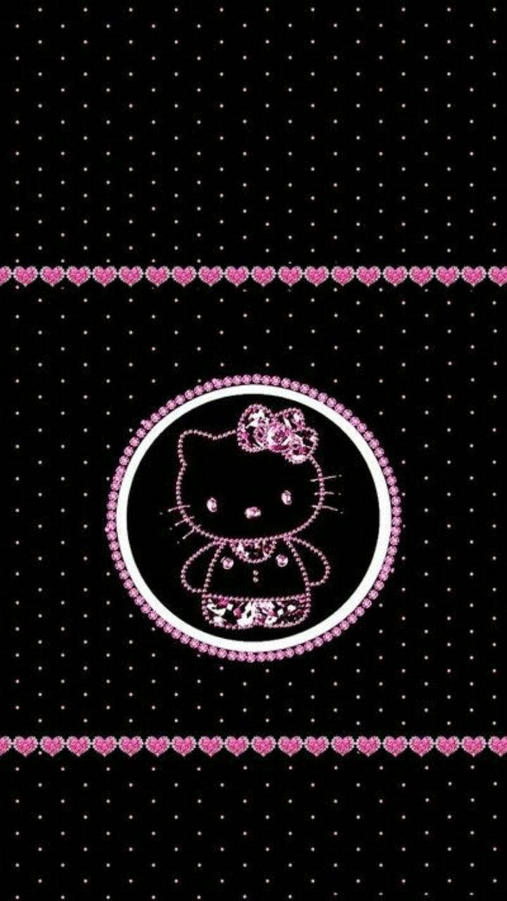 Pretty Dotted Black Hello Kitty