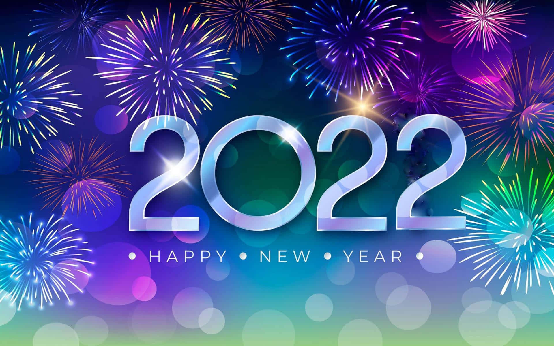 Pretty Fireworks New Year 2022 Background