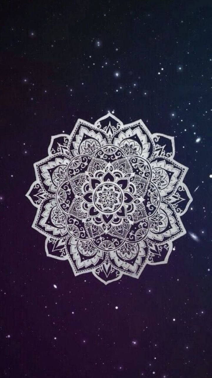 Pretty Galaxy Mandala Background