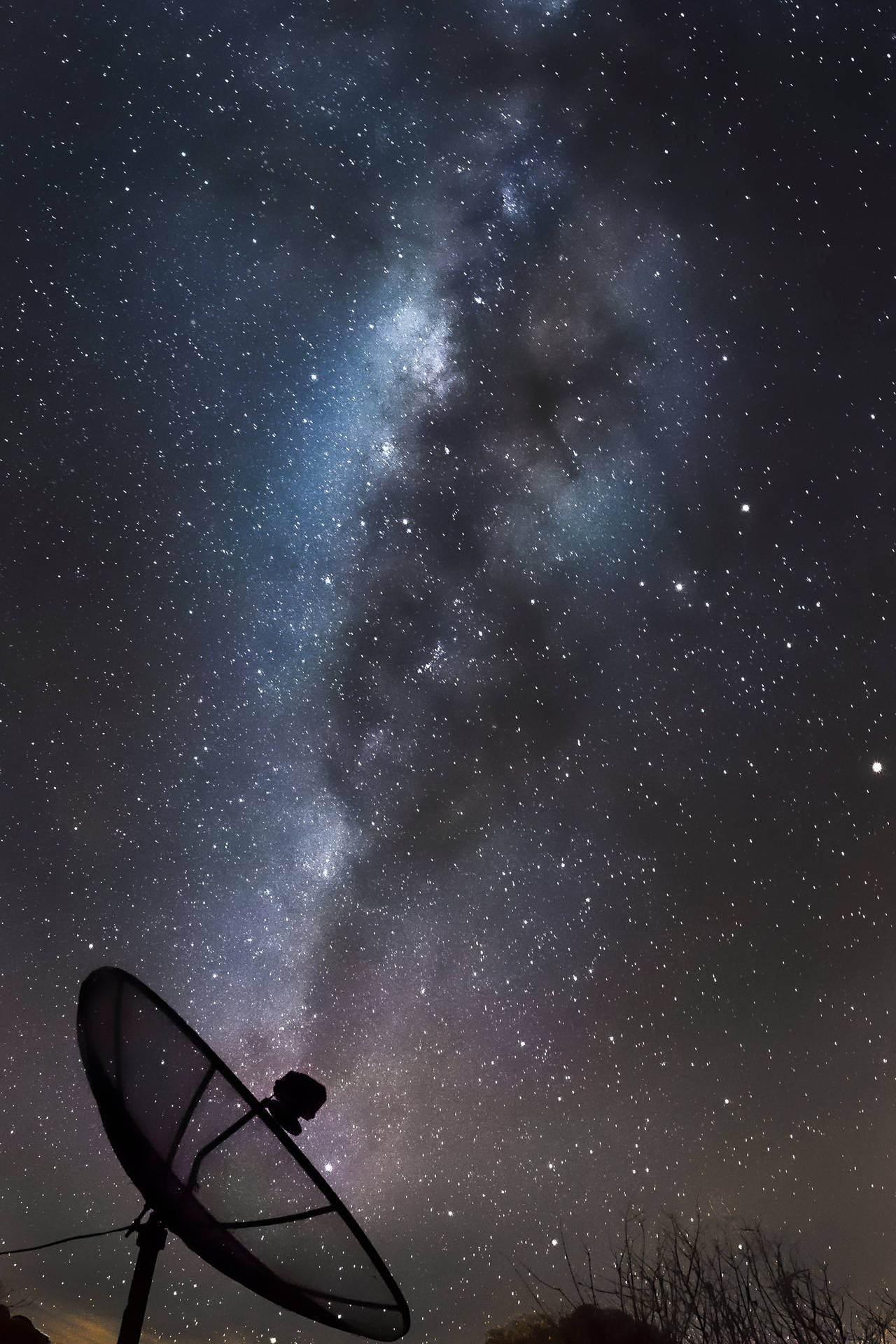 Pretty Galaxy Satellite Dish Background