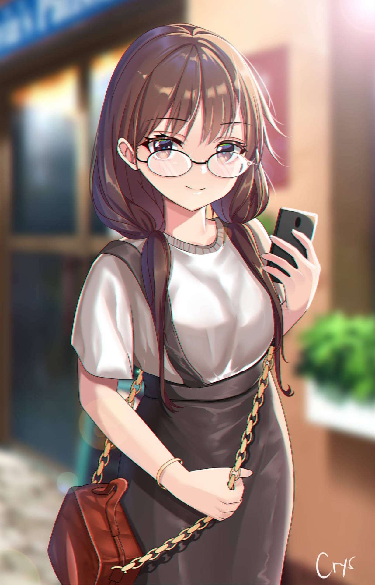 Pretty Geek Anime Phone Background
