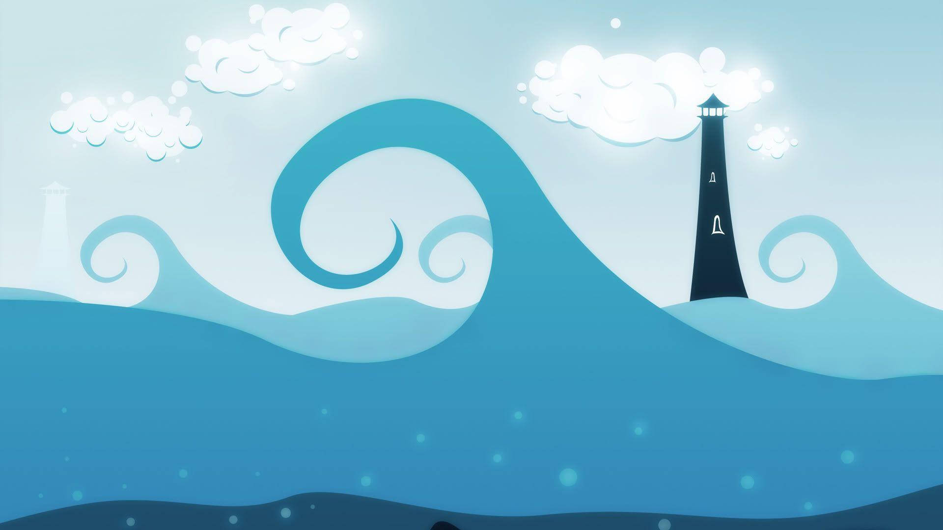 Pretty Lighthouse Illustration Background