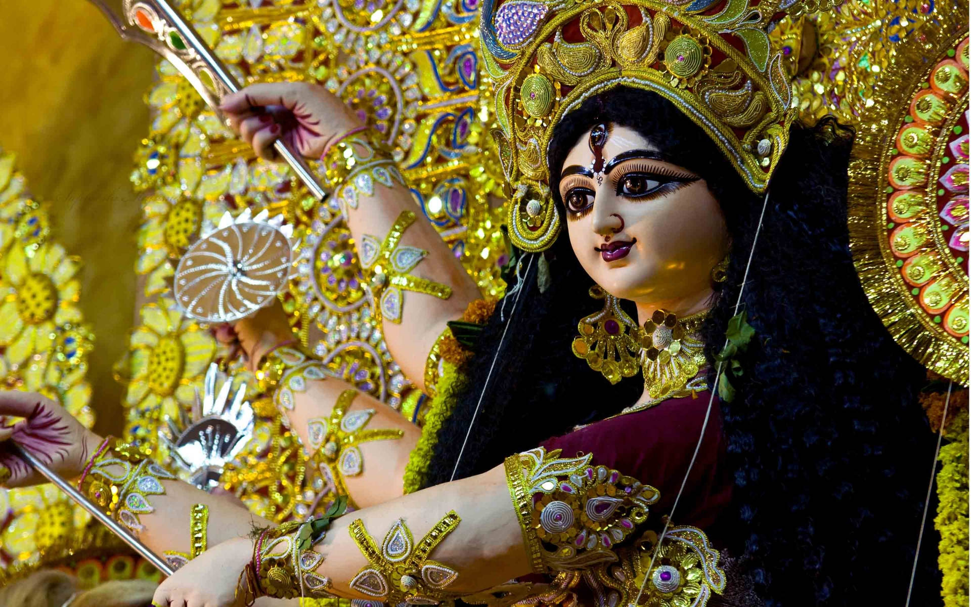 Pretty Maa Durga Hinduism Background