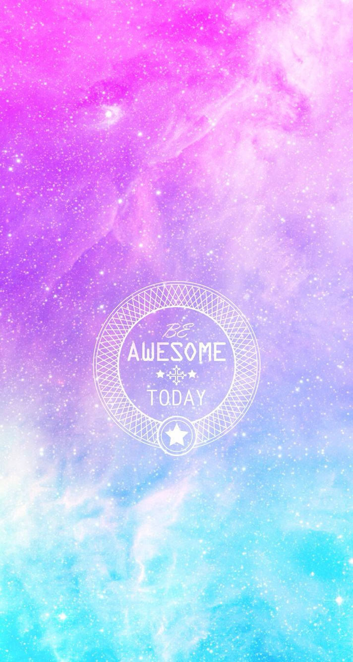 Pretty Pastel Galaxy Motivational Quote Background