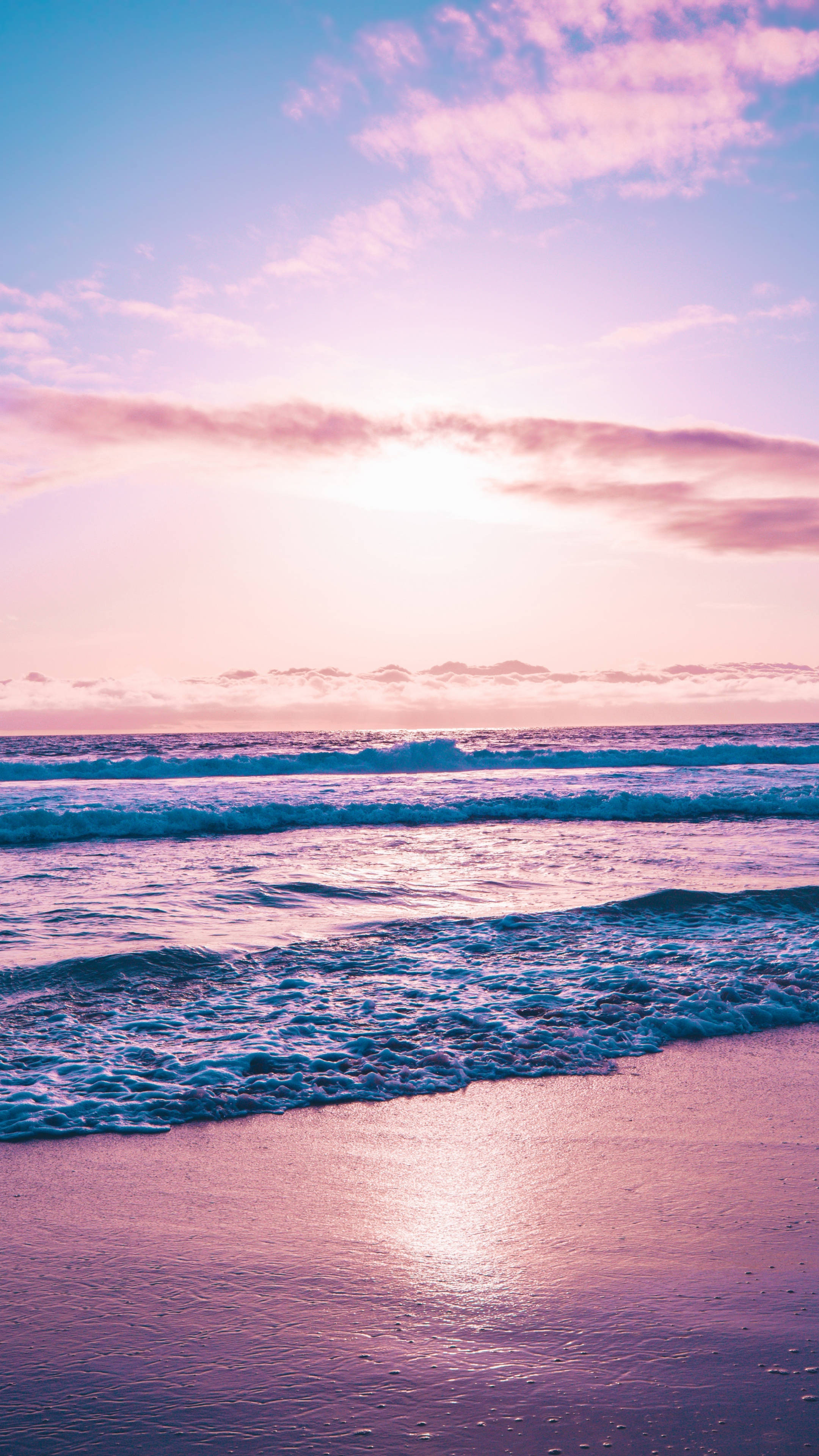 Pretty Pastel Pink Beach Android