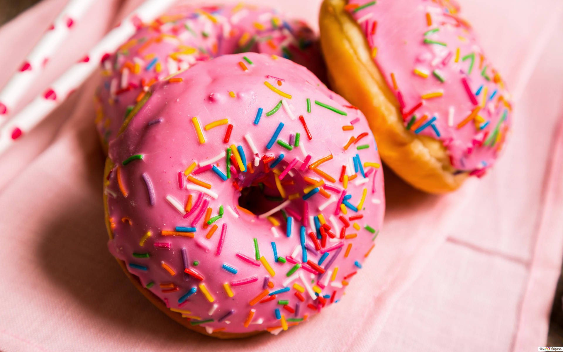 Pretty Pink Donuts Background