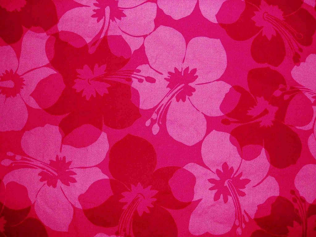 Pretty Pink Hibiscus Flower Pattern Background