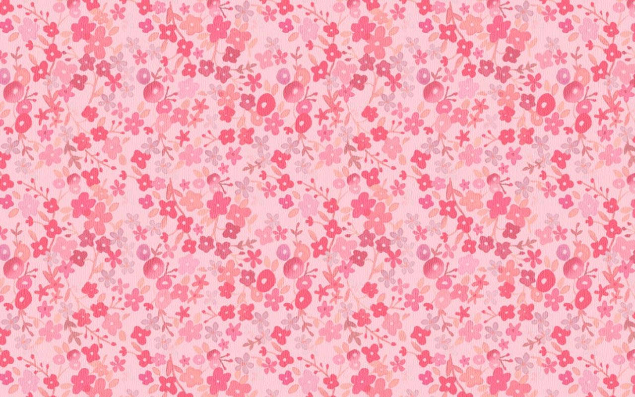 Pretty Pink Preppy Flowers Background