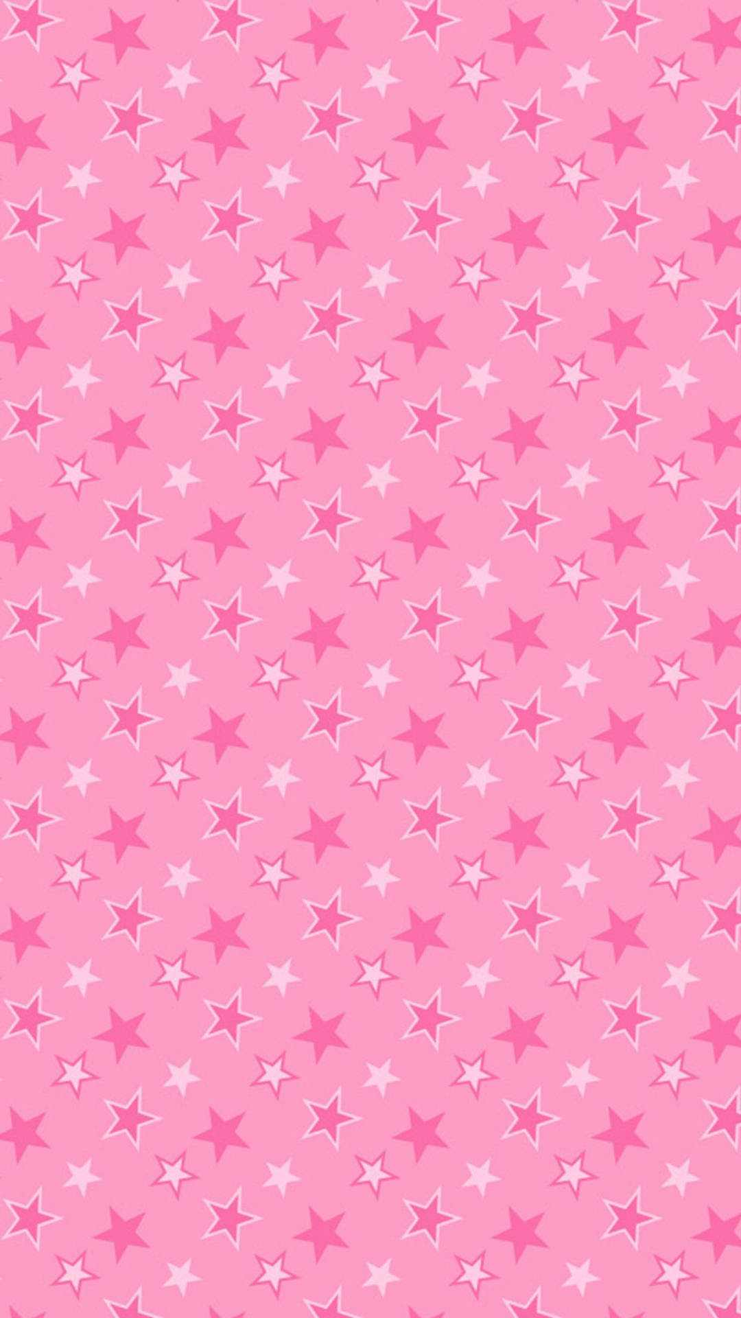Pretty Pink Stars Lock Screen Background