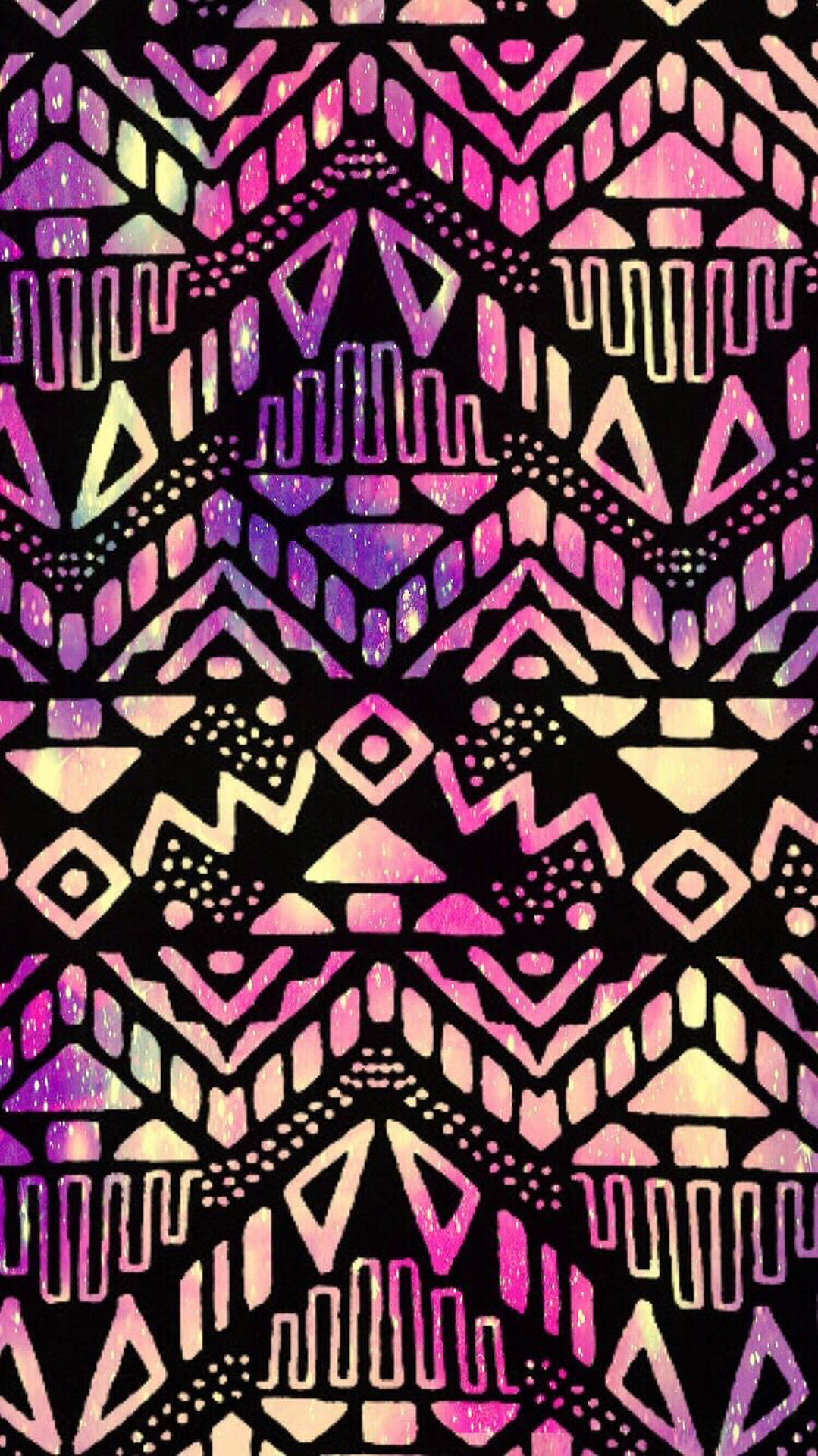 Pretty Pink Tribal Pattern Background