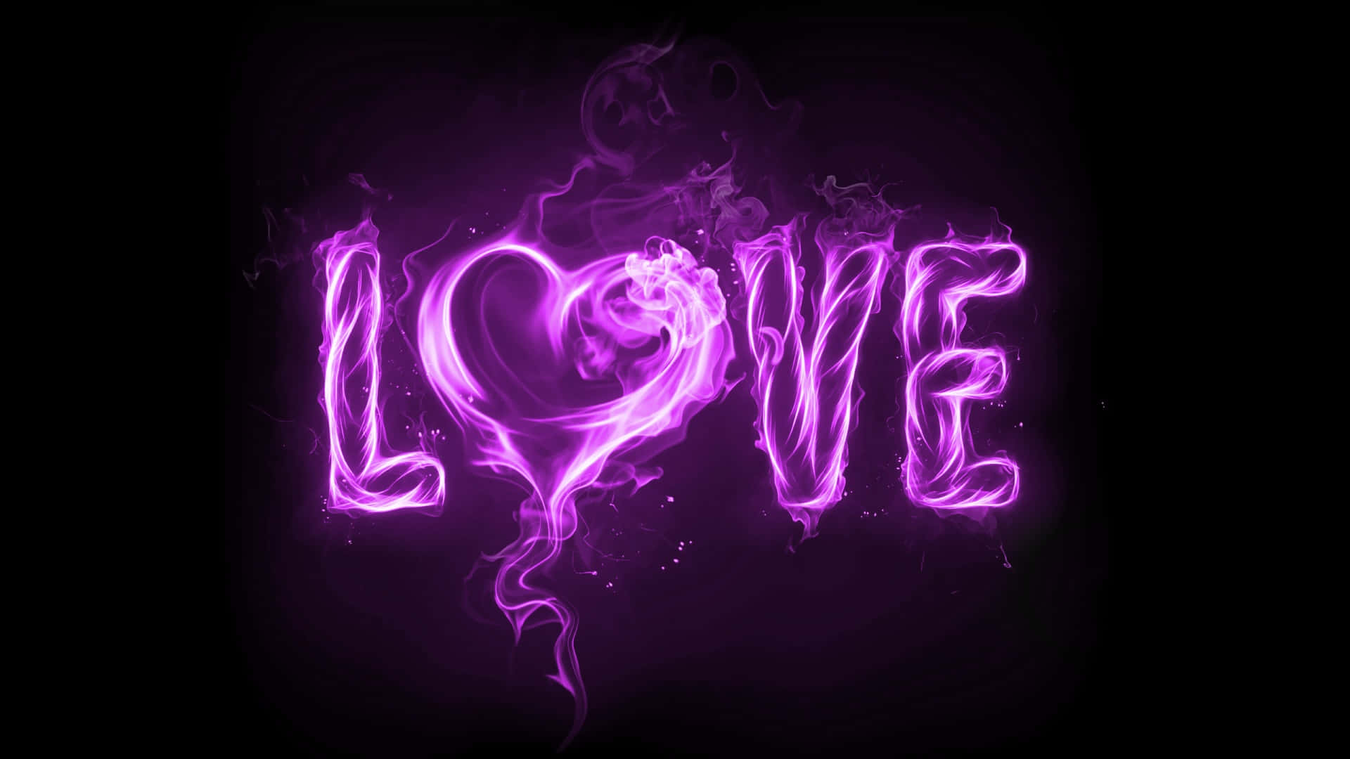 Pretty Purple Flame Spelling Love