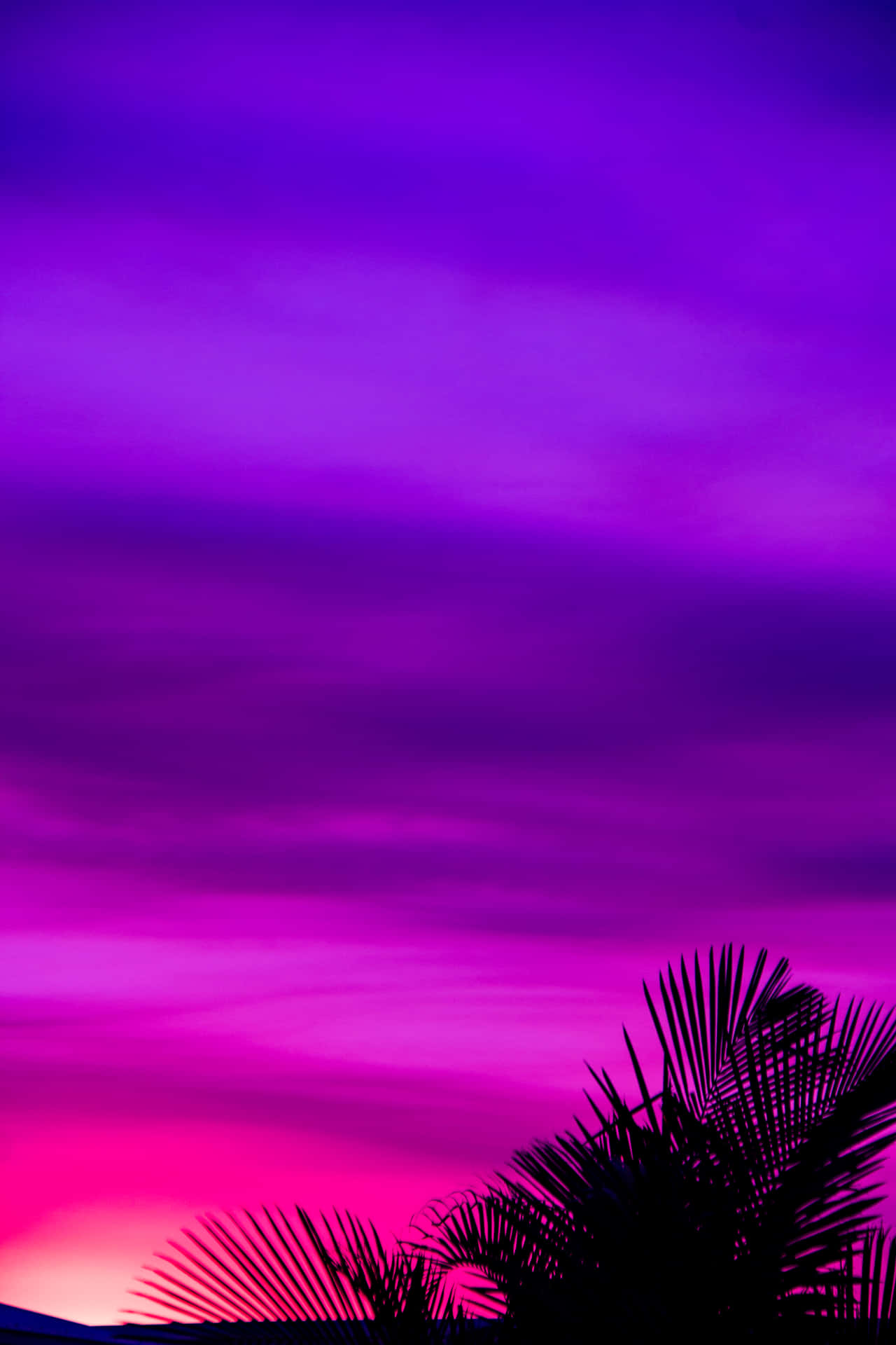 Pretty Purple Sky During Sunset Background