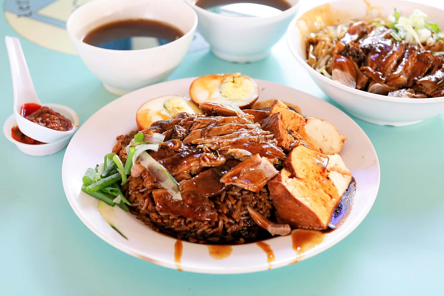 Pretty Singaporean Dish Duck Rice Background