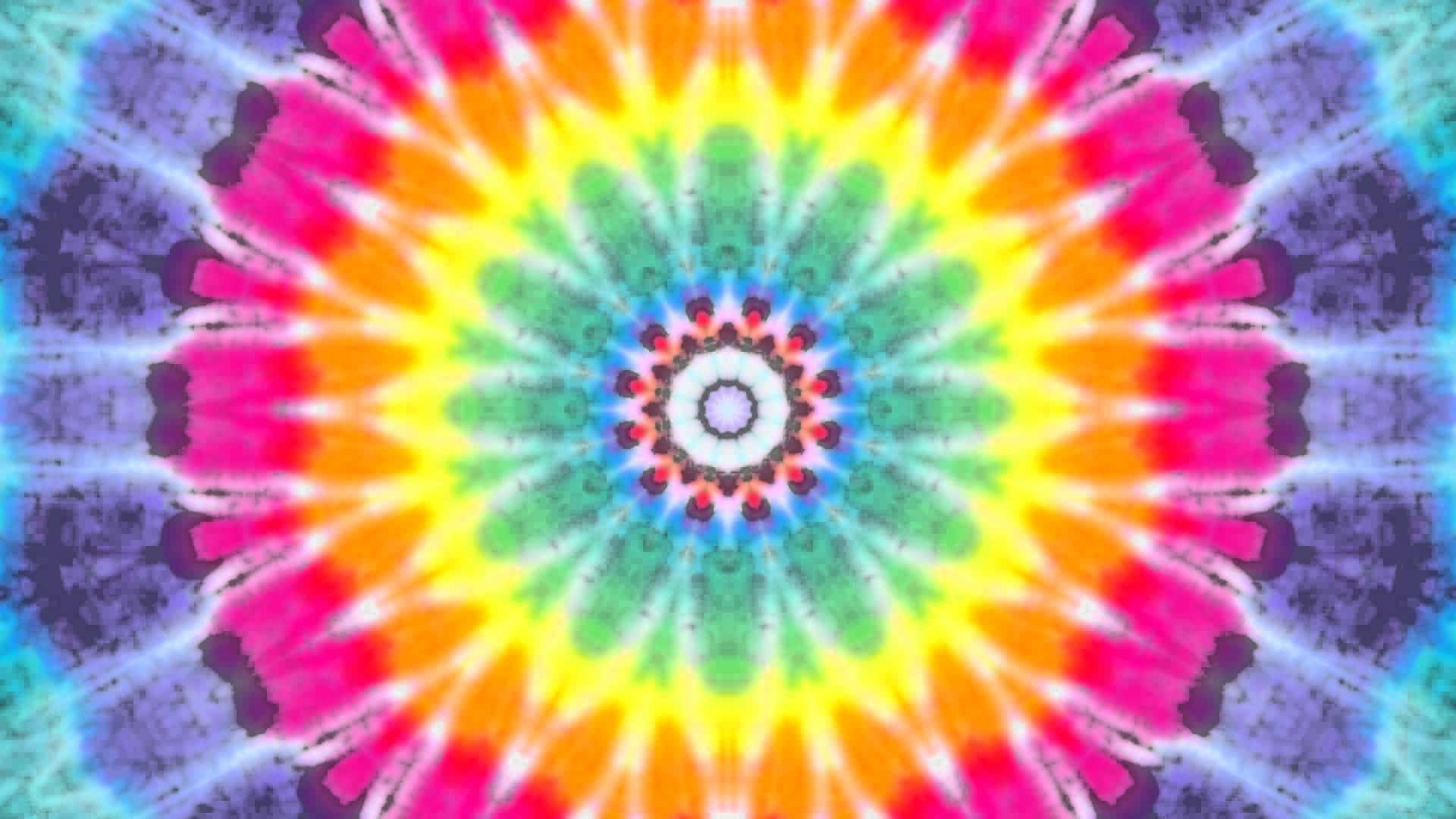 Pretty Tie Dye Abstract Flower Tapestry Background