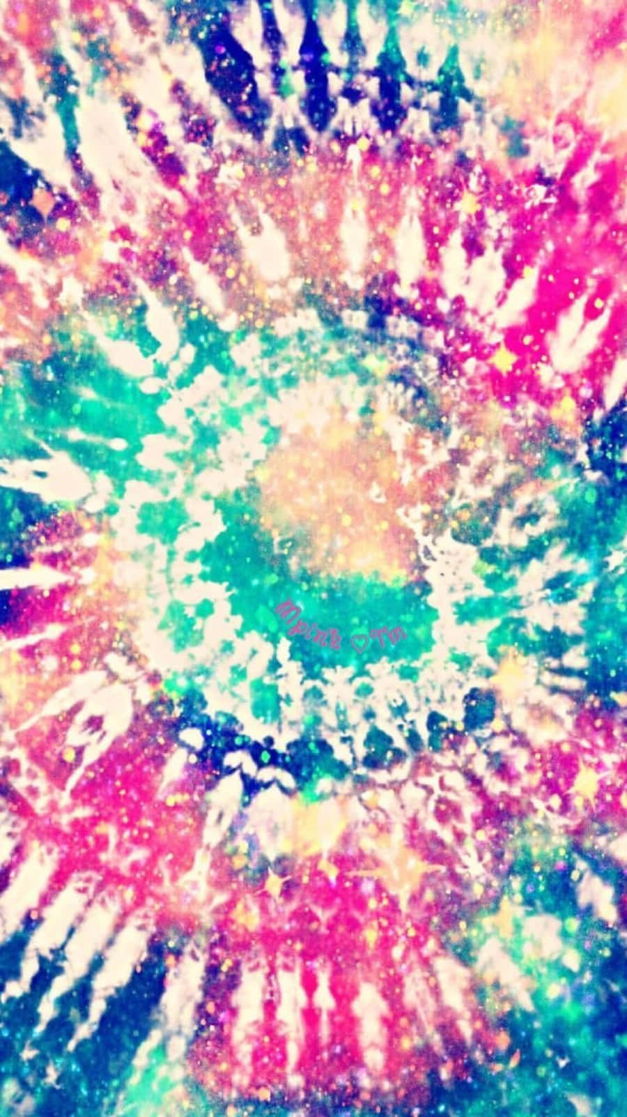 Pretty Tie Dye Beautiful Green Blue Pink Off White [wallpaper] Background