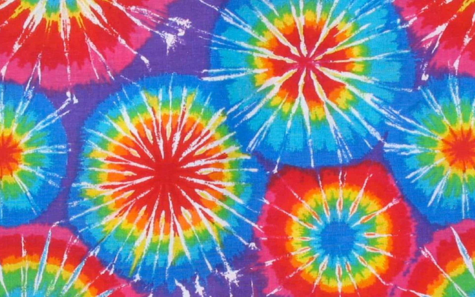 Pretty Tie Dye Circles Background
